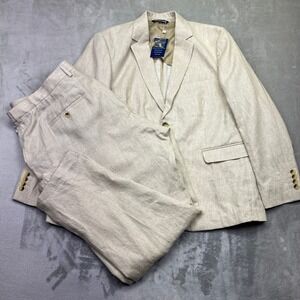 Kirrin Finch Linen Blend Suit Set‎ 2XL Blazer 22 Pants Beige/Oat Casual NWT